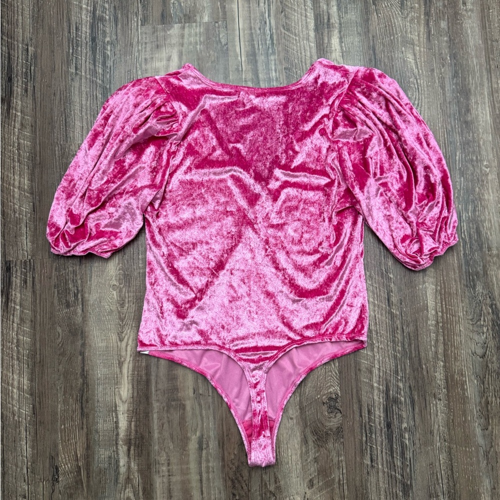 Free People Don’t You Wish Velvet Bodysuit - Picture 4 of 8